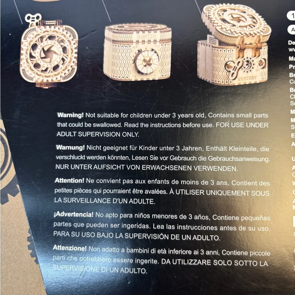 Mechanical Gears Treasure Box‎ - Brown NEW!!!